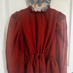 Elegant Orange Sparkle Top